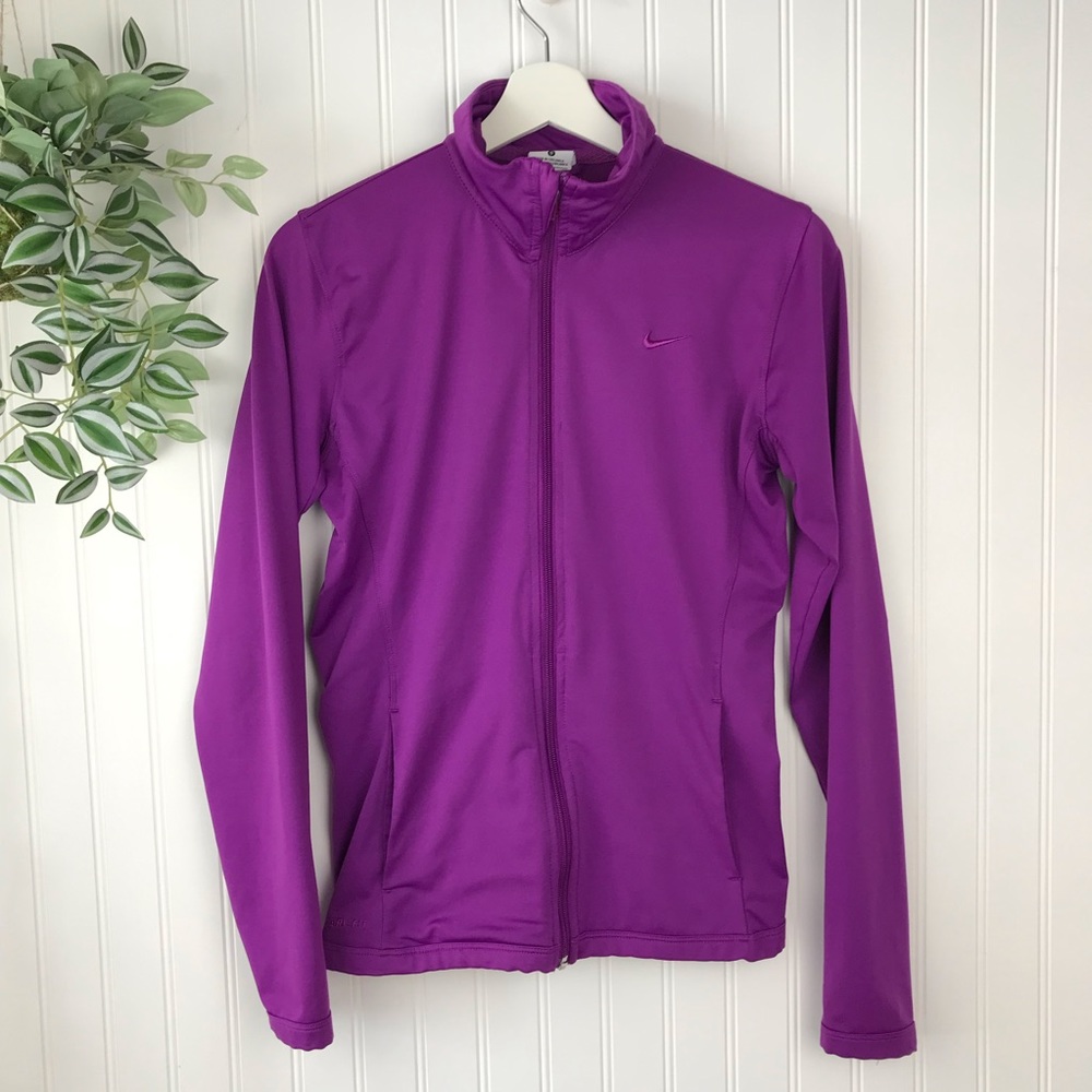 NIKE Dri-Fit Zip Up Woman Jacket - Purple - Sz S